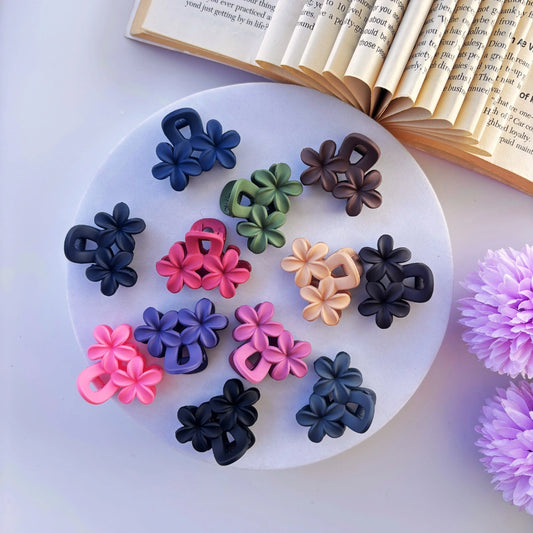 Mini Double Lilly Flower Hair Claw - Small