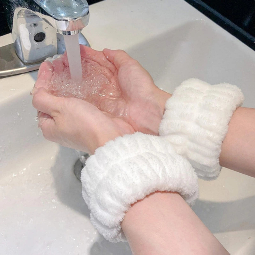 Plush Anti-Splash Wrist Bands – Pack of 2