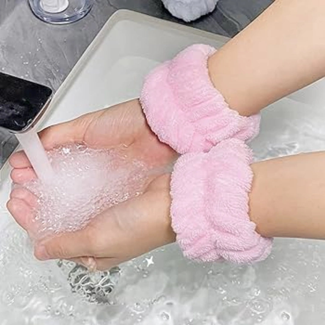 Plush Anti-Splash Wrist Bands – Pack of 2