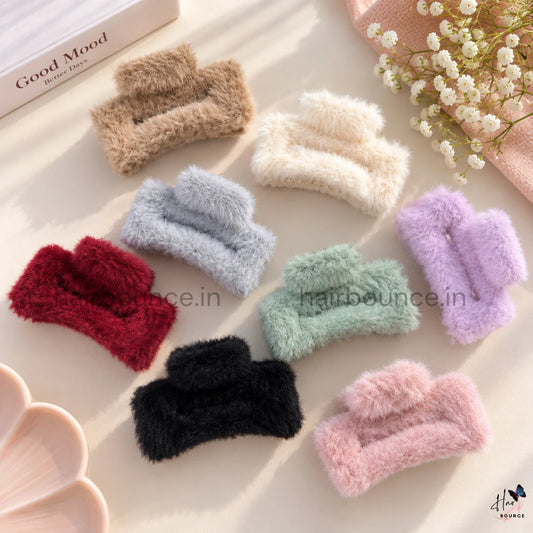 Colourful Rectangle Fur Claw - Large