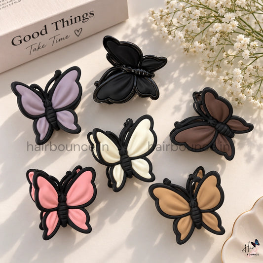 Flutter Charm Butterfly Hair Claw – Medium