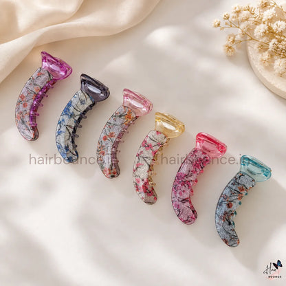 Wildflower Banana Hair Clip - Medium
