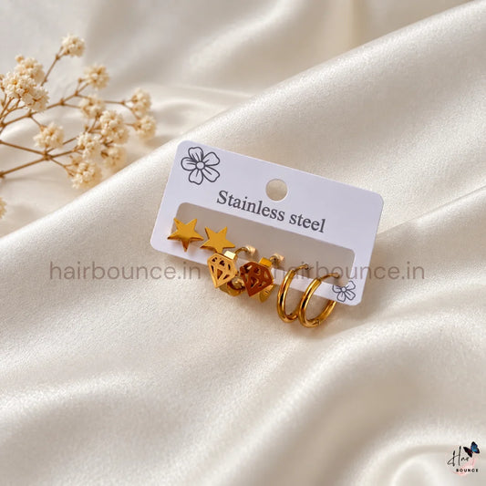 Star & Sparkle Hoop-Stud Set