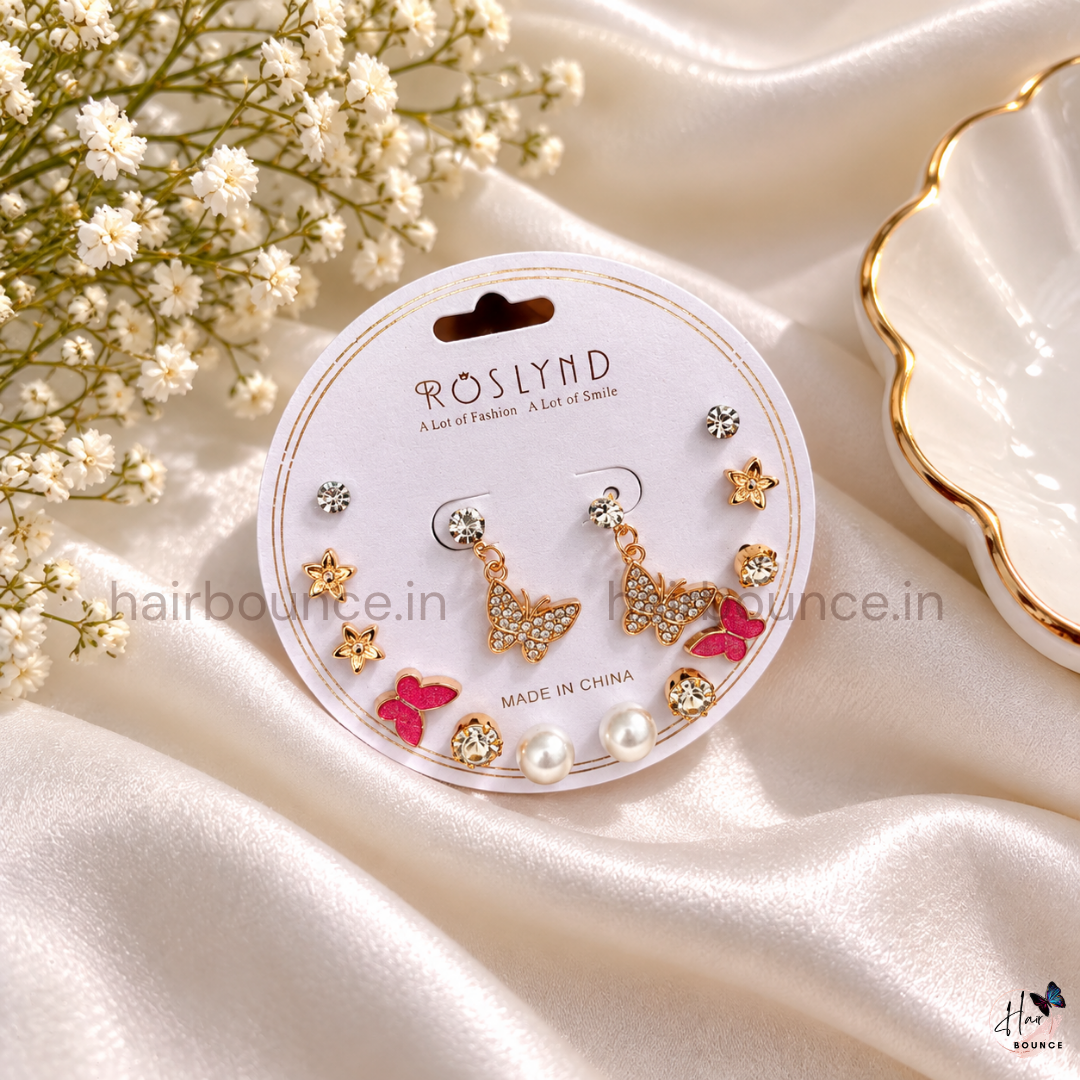 Butterfly Bliss Earrings - 7 Pairs