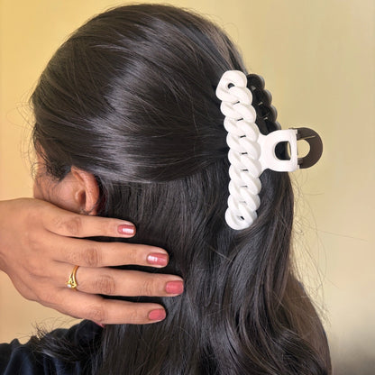 Dual Colour Chain Hair Claw - Large