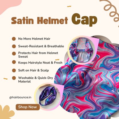 Satin Helmet Cap – Pack of 1 | Available in 4 Shades