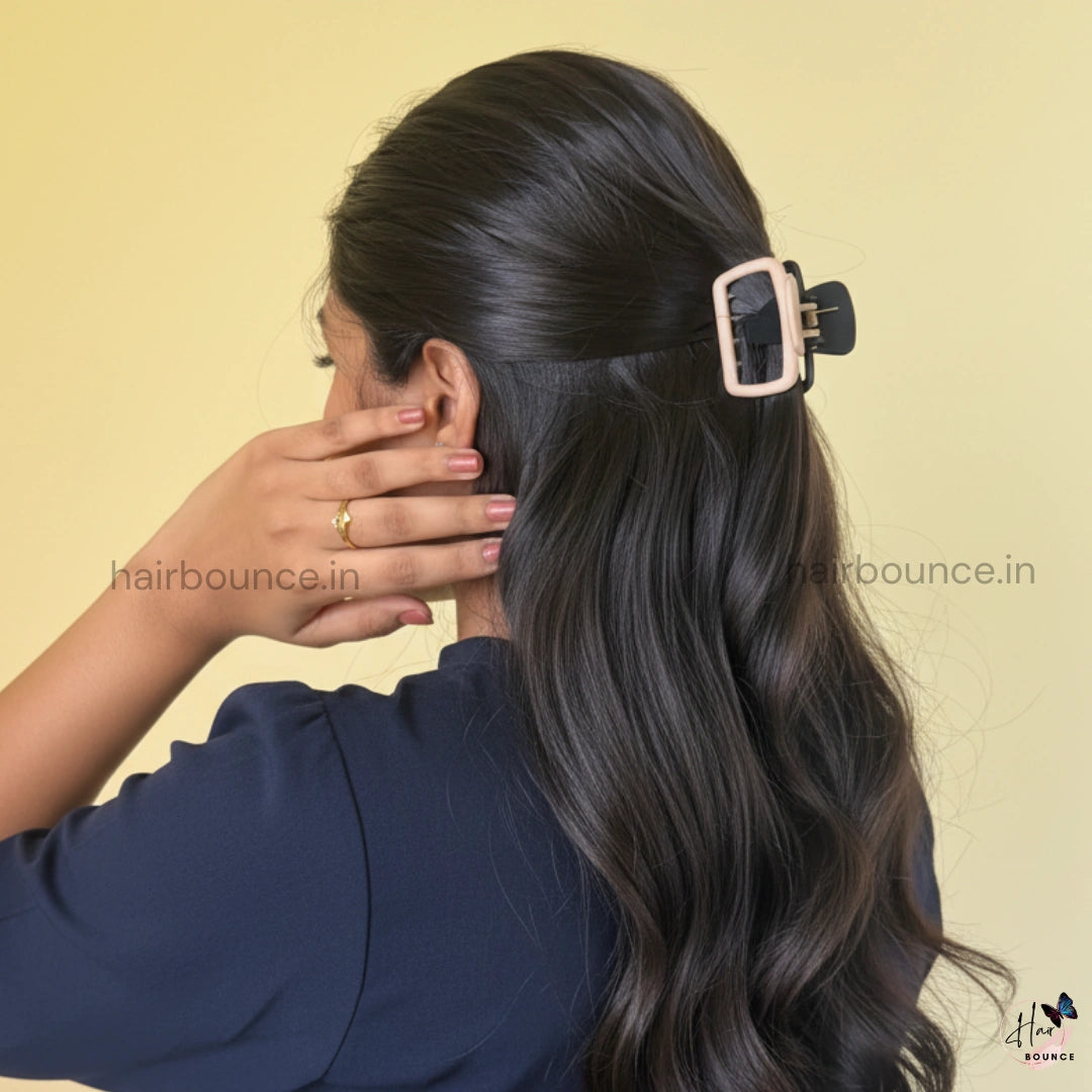 Dual Colour Square Hair Claw - Medium