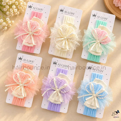 Sweet Butterfly Lace Newborn Baby Nylon Headband