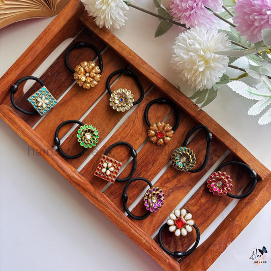 Royal Charm Hair Tie Set – Pack of 10