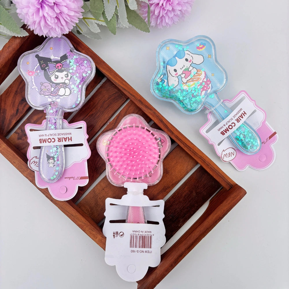 Star Shape Hair Comb for Kids - Random Colour