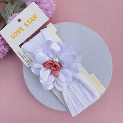 Pearl Shine Bloom  New Born Headband