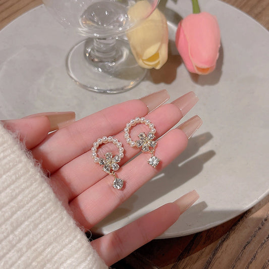 Pearl Flower Earrings