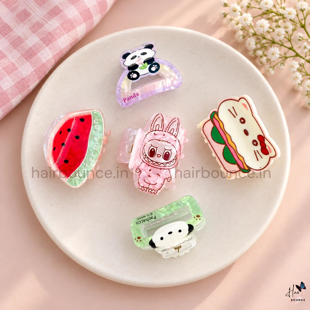 Little Smiles Mini Hair Claw Set – Pack of 5