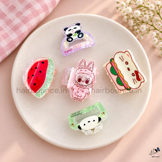 Little Smiles Mini Hair Claw Set – Pack of 5
