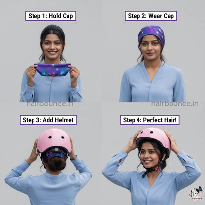 Satin Helmet Cap – Pack of 1 | Available in 4 Shades