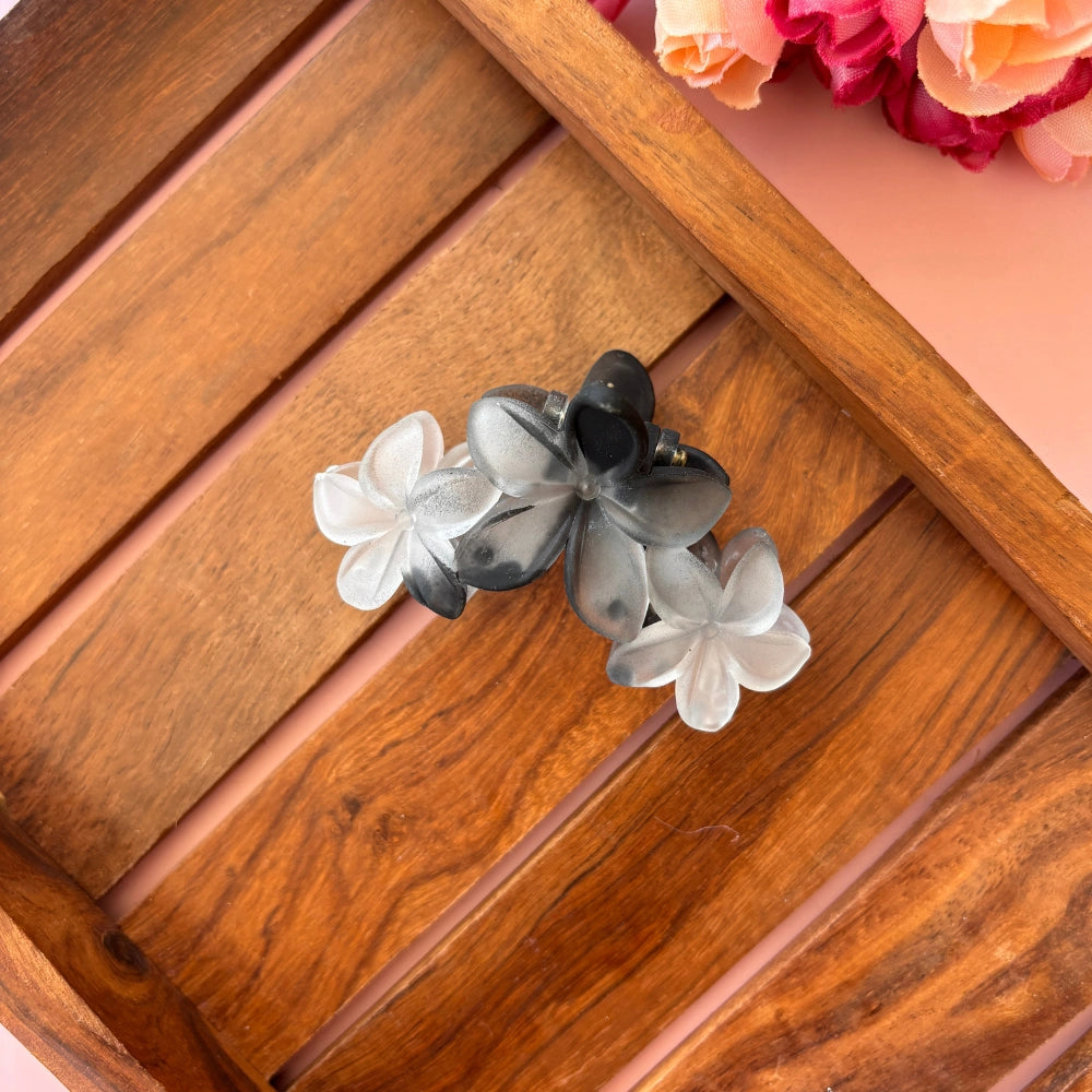 Glassy Lily Triple Flower Hair Claw - Medium