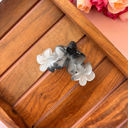 Glassy Lily Triple Flower Hair Claw - Medium