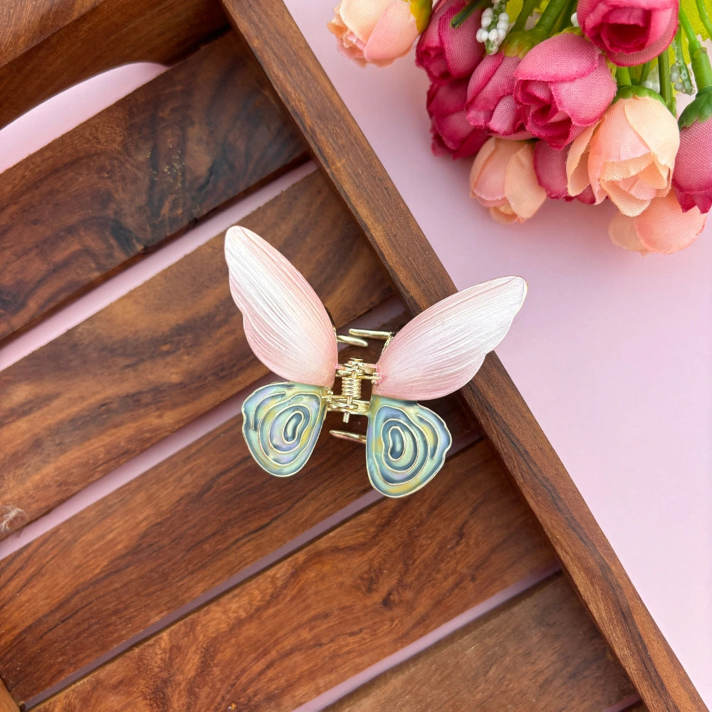 Premium Colourful Butterfly Metal Hair Claw - Medium