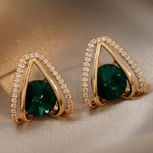 Emerald Aura Earrings