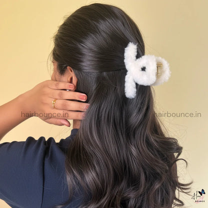 Colourful Loop Fur Hair Claw - Large