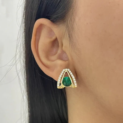 Emerald Aura Earrings