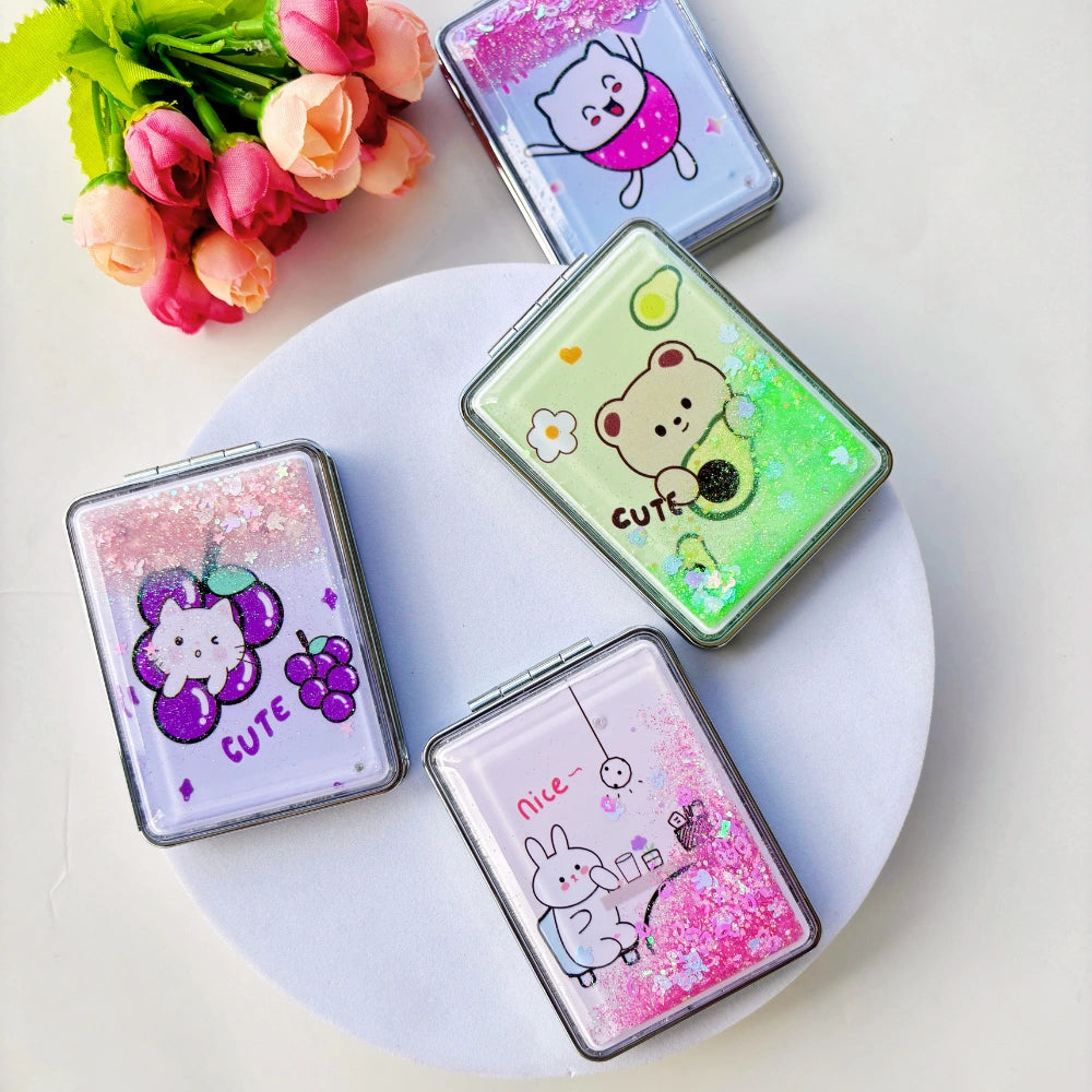 Rectangle Glitter Foldable Packet Mirror - Assorted (Pack Of 1)