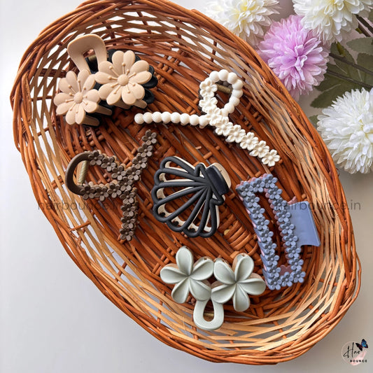 ✨ Chic Matte Hair Claw Hamper – Assorted Colours ✨