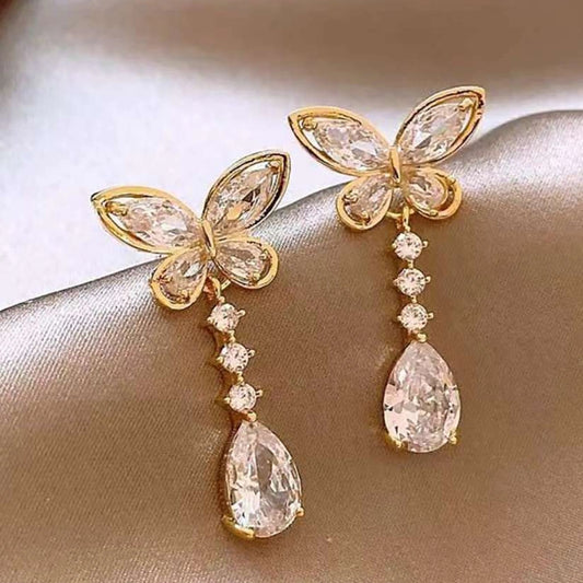 Butterfly Shine Drop Earrings