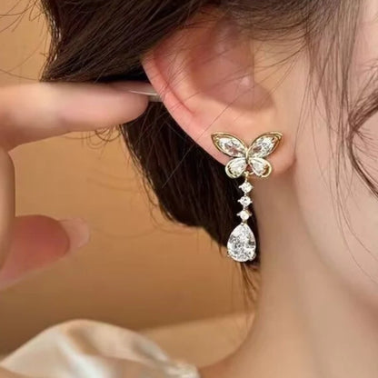 Butterfly Shine Drop Earrings