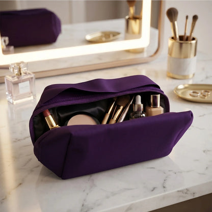 Travel Makeup Organizer Bag – Waterproof Cosmetic & Toiletry Pouch