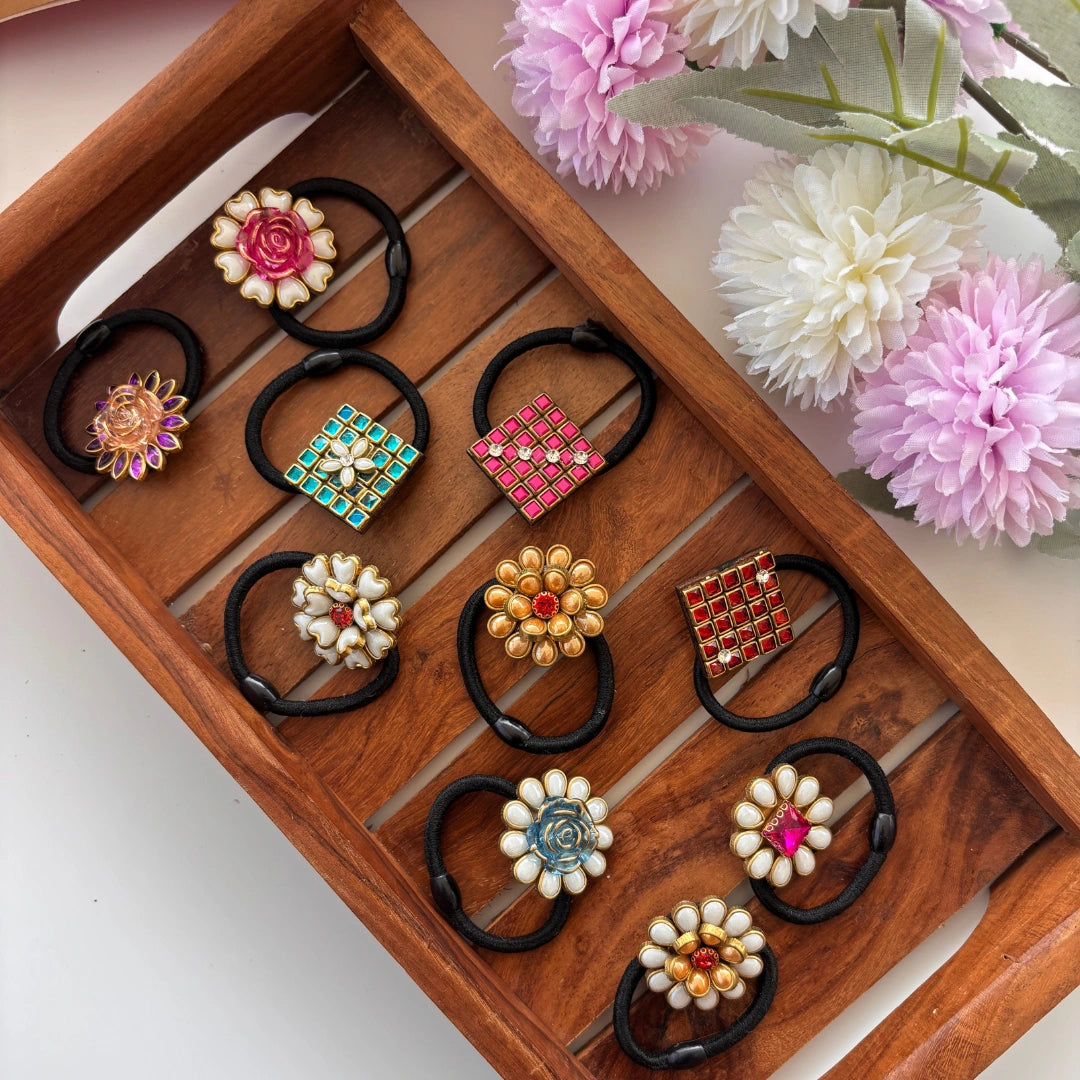 Rosé Royale Hair Tie Set – Pack of 10