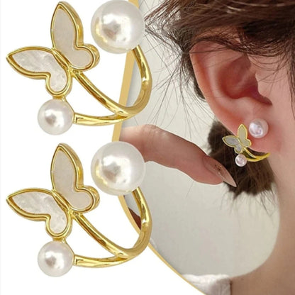 Butterfly Pearl Earring