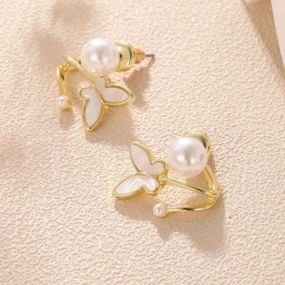 Butterfly Pearl Earring