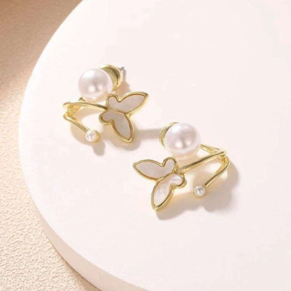 Butterfly Pearl Earring