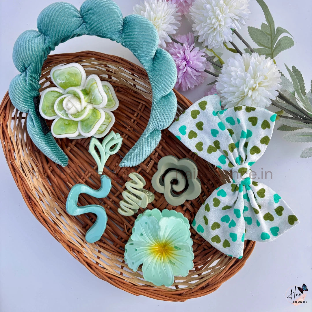 Mint Meadow Hair Accessory Hamper