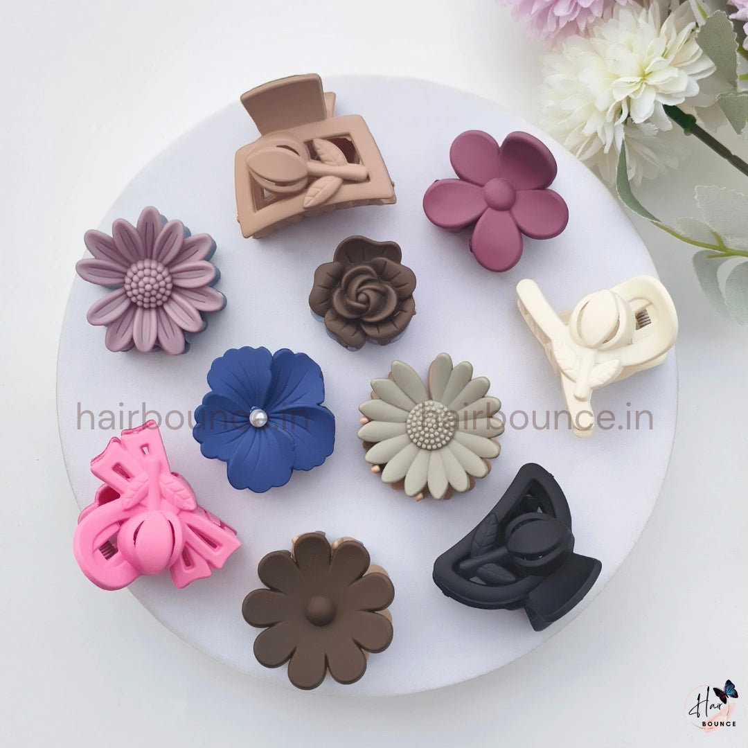 Daily Bloom Mini Hair Claw Collection – Pack of 10 Assorted Colours