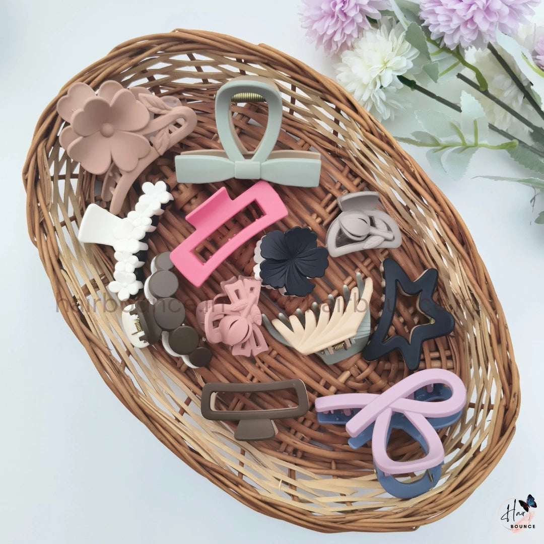 Style Blend Hair Claw Collection – Pack of 12 / Assorted and Repeated Colours