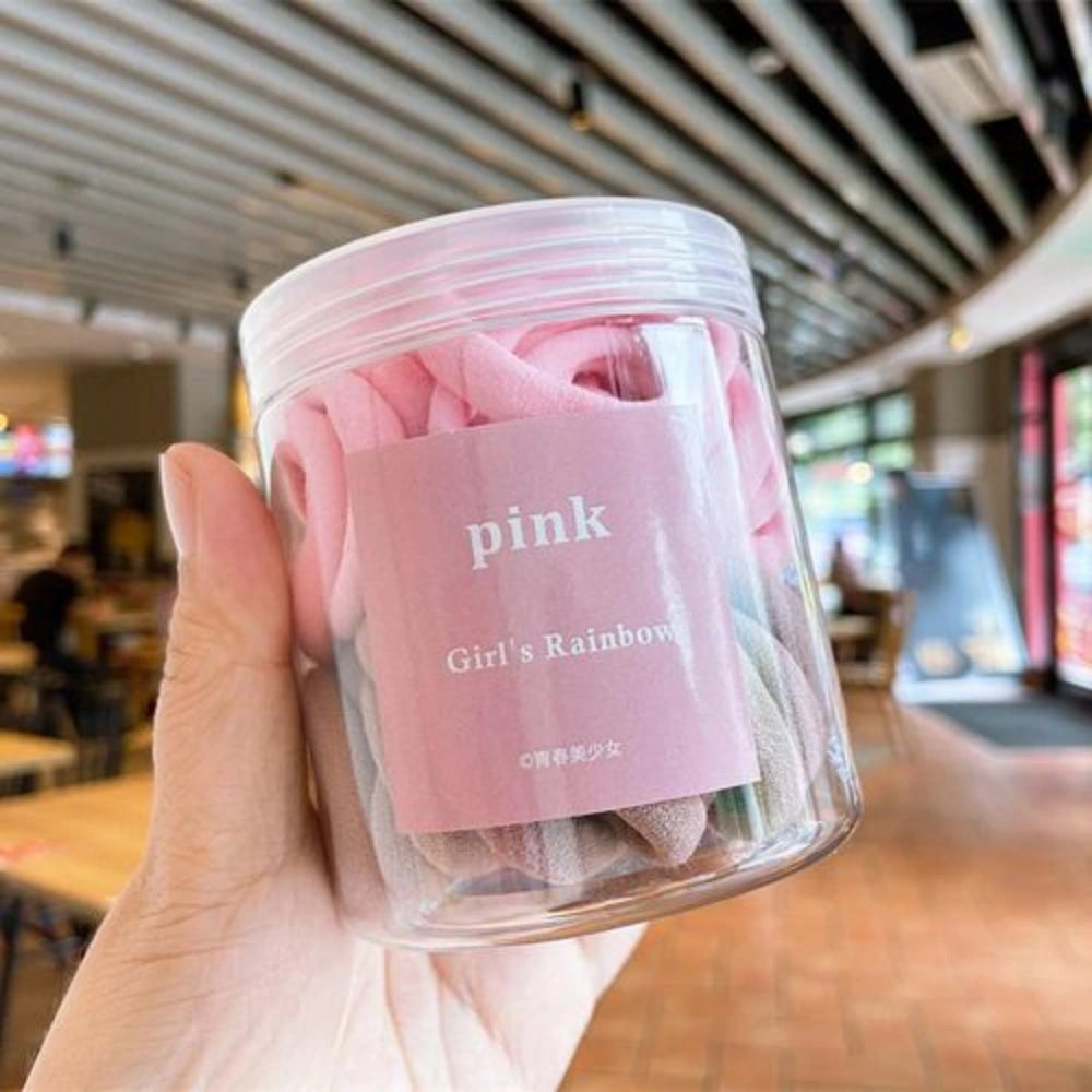 50 Pieces Colourful Rubber Band with Bottle