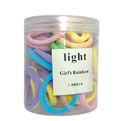 50 Pieces Colourful Rubber Band with Bottle