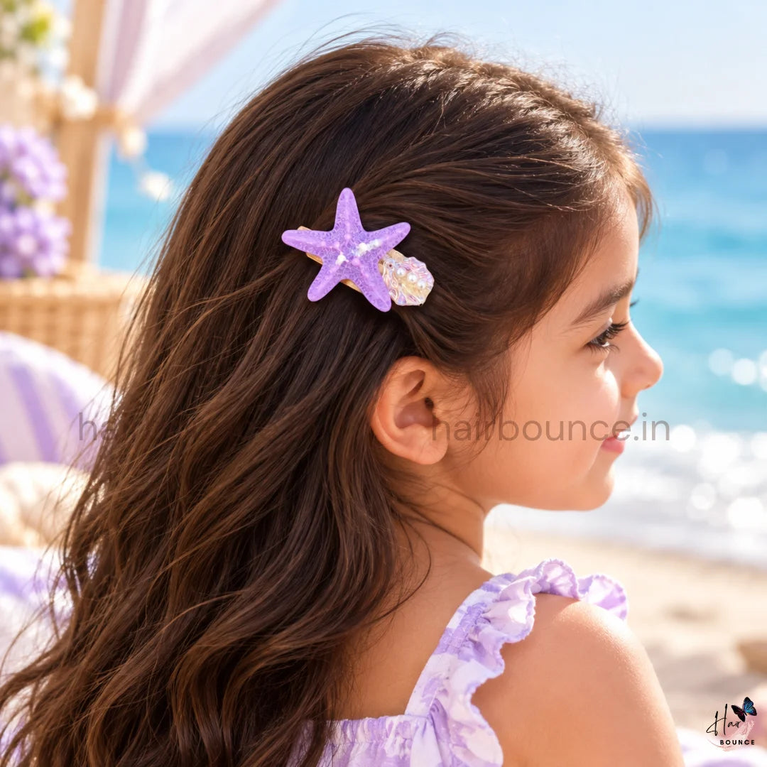 Ocean Princess Hair Clip Collection for Girls – Pack of 5