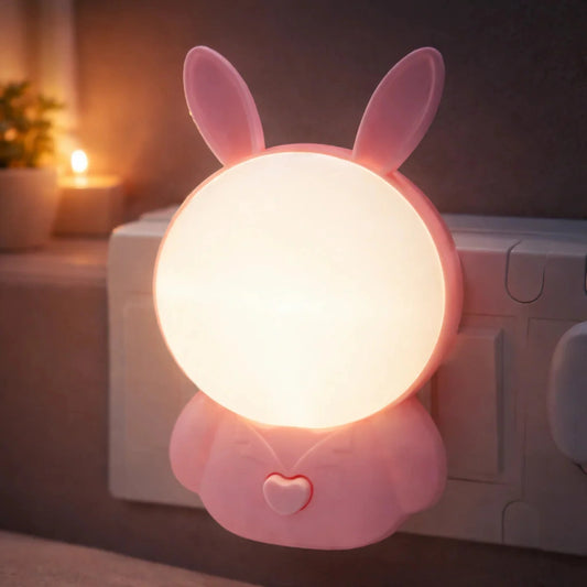Cute Bunny LED Night Light for Kids Room – Soft Glow Bedside Lamp