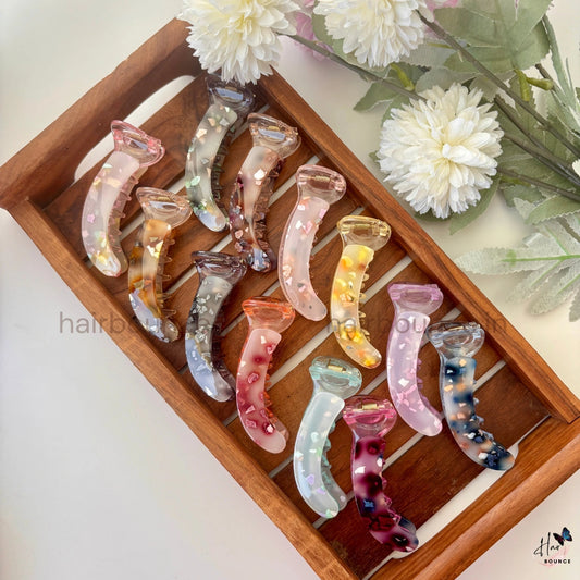 Confetti Jelly Banana Hair Claw – Medium