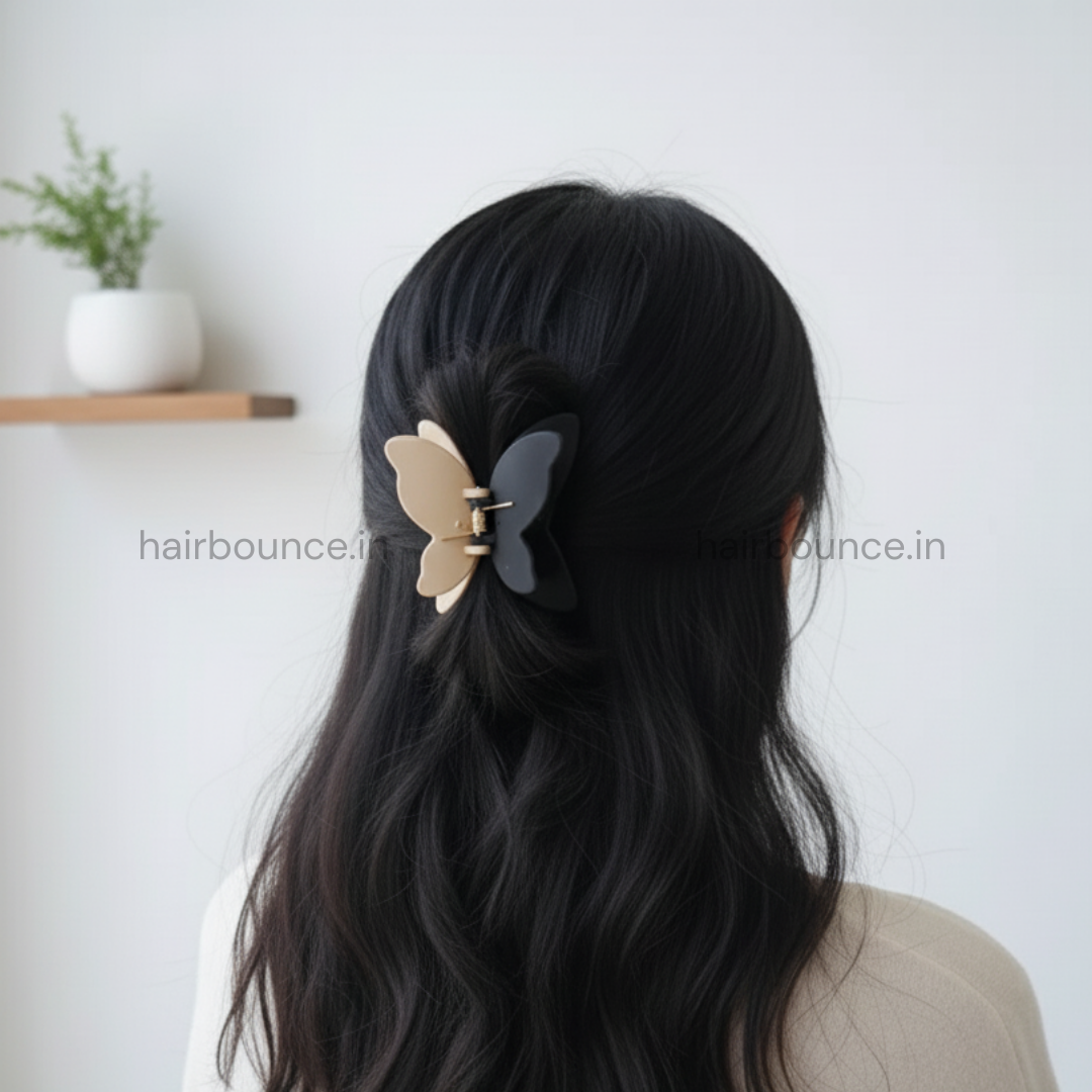 Double Petal Dual Shade Hair Claw - Large