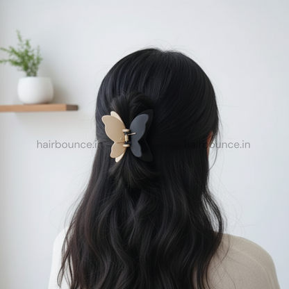 Double Petal Dual Shade Hair Claw - Large