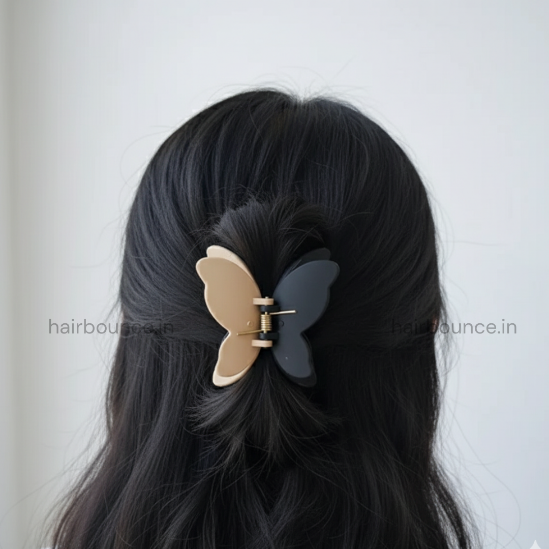 Double Petal Dual Shade Hair Claw - Large